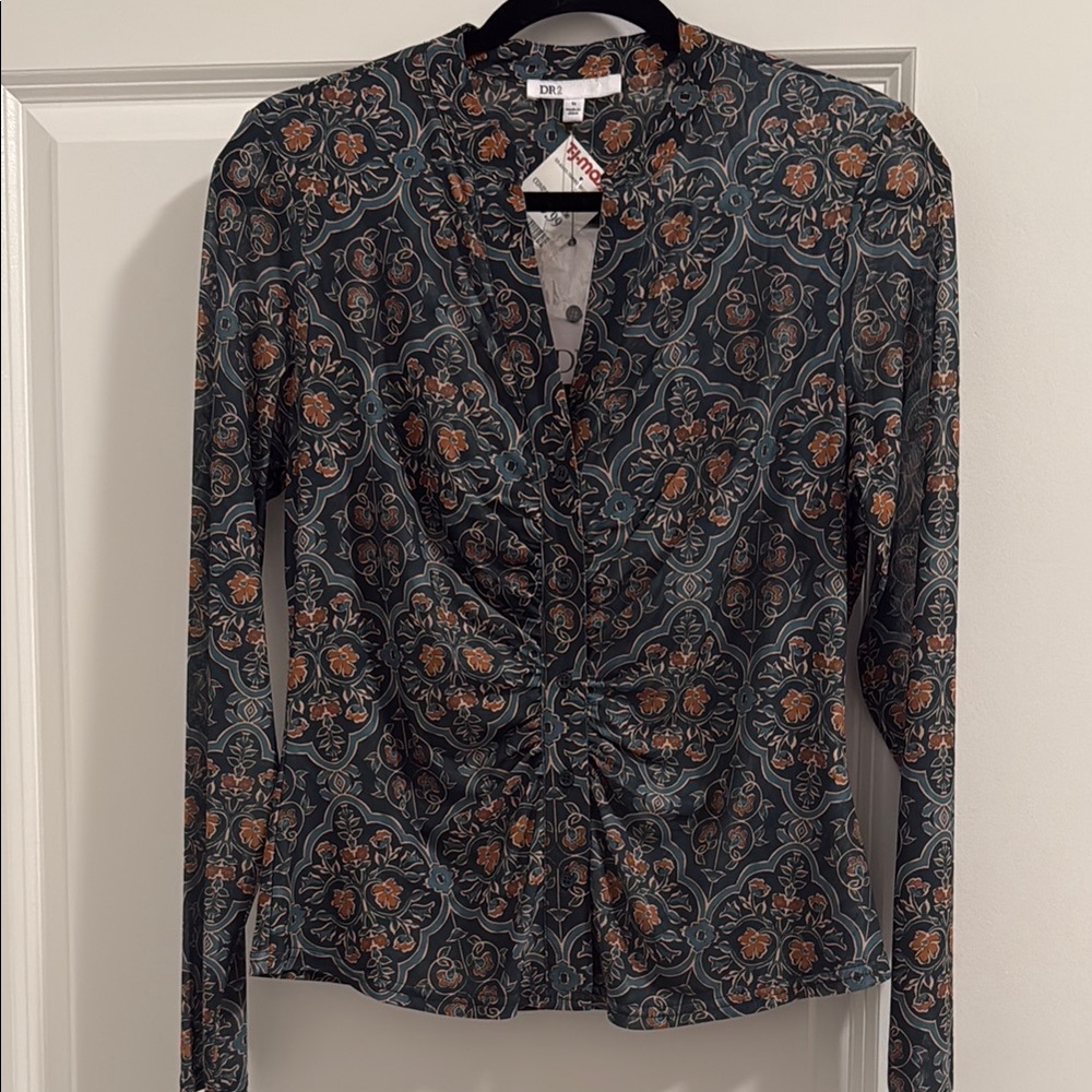 Floral Patterned Long Sleeve Top